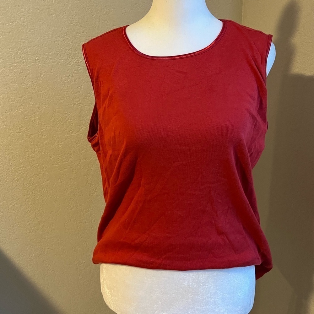 Red Summer Sleeveless Tank Top